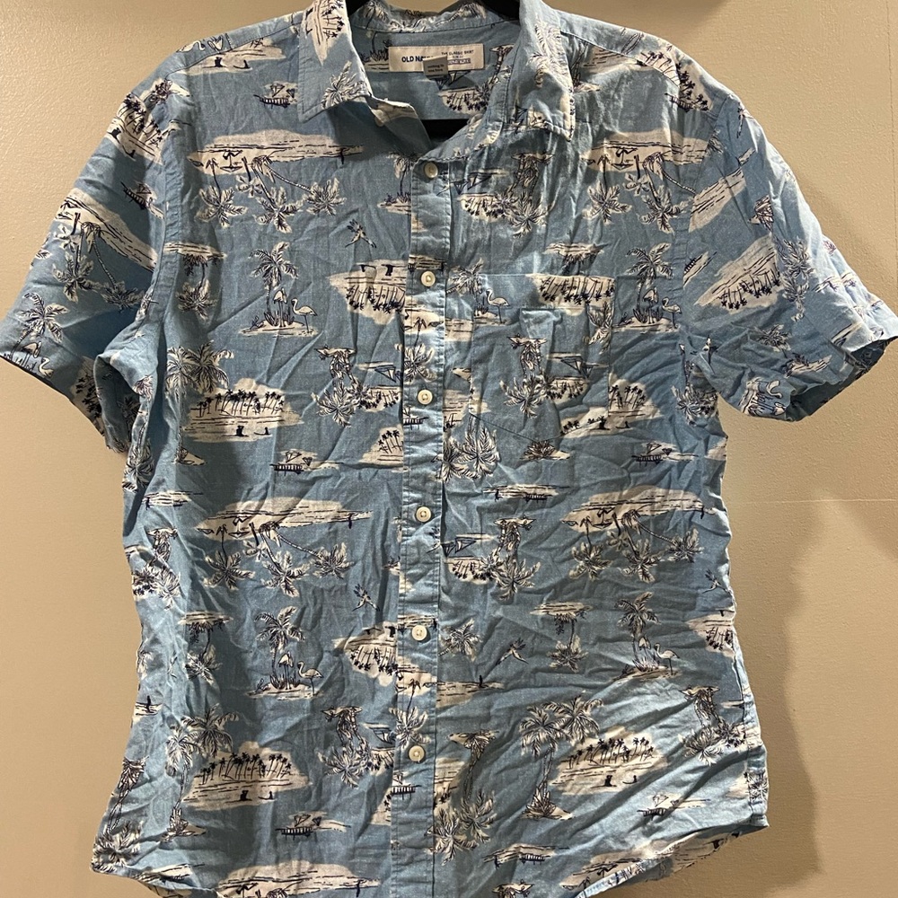 Old Navy Casual Button-Up Shirt, Classic Slim Fit